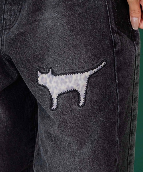 ScoLar（スカラー）の「153672：綿×レース異素材アップリケデニム