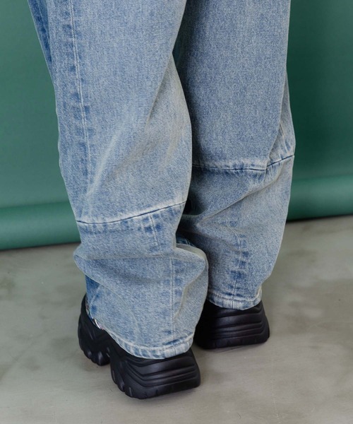 スカラー　scolar 153672：綿×レース異素材アップリケデニムパンツ 153672：綿×レース異素材アップリケデニムパンツの通販-ScoLar