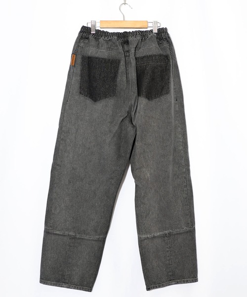 ScoLar（スカラー）の「153672：綿×レース異素材アップリケデニムパンツ（デニムパンツ・レディース・ブラック/ブルー・M）」の19枚目の写真