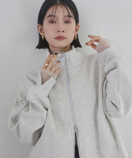 セール】裏起毛ダブルジップ ハイネックブルゾン（ブルゾン）｜hunch