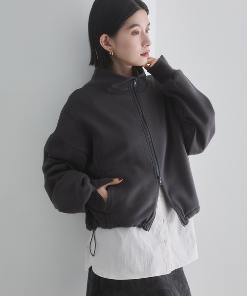 セール】裏起毛ダブルジップ ハイネックブルゾン（ブルゾン）｜hunch