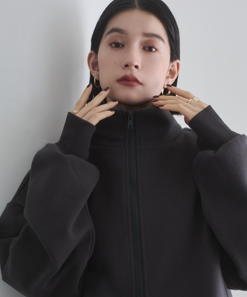 セール】裏起毛ダブルジップ ハイネックブルゾン（ブルゾン）｜hunch