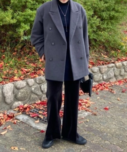 セール】パワーショルダーPコート（ピーコート）｜STYLEMIXER