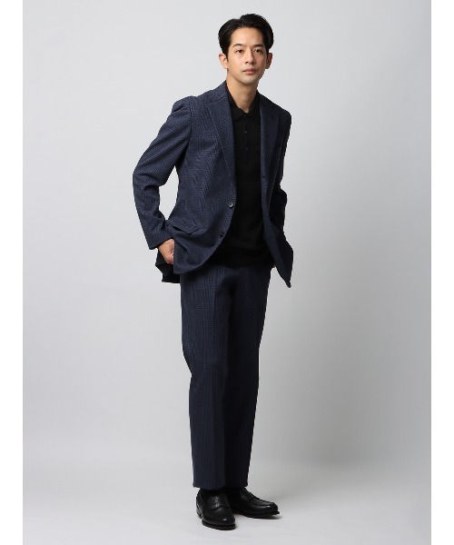 セール】ポロニット 長袖 ウォッシャブル ウールブレンド天竺 無地