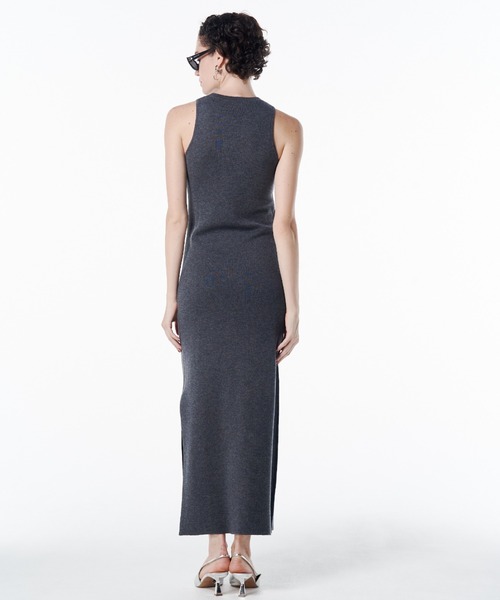 JOSE MOON(ジョゼムーン)の「CUTTING LAYERED KNIT DRESS/カッティングレイヤードニットドレス(ワンピース・レディース・グレー/ブラック・FREE)」の15枚目の写真