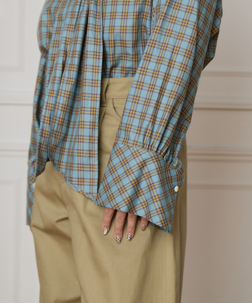 IENA LA BOUCLE（イエナラブークル）の「IENA LA BOUCLE コットンフロンタブルボウタイブラウス（シャツ/ブラウス・レディース・ブルー/ホワイト・FREE）」の20枚目の写真