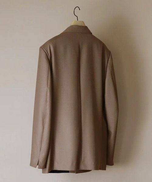 ETHOSENS(エトセンス)の「【ETHOSENS/エトセンス】Layer jacket(テーラードジャケット・メンズ・ブラック/ブラウン・1/2)」の6枚目の写真