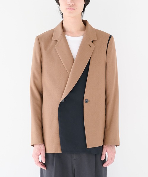 ETHOSENS(エトセンス)の「【ETHOSENS/エトセンス】Layer jacket(テーラードジャケット・メンズ・ブラック/ブラウン・1/2)」の10枚目の写真