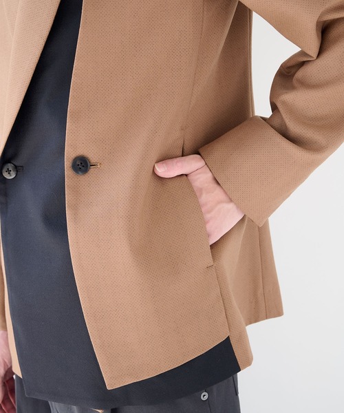 ETHOSENS(エトセンス)の「【ETHOSENS/エトセンス】Layer jacket(テーラードジャケット・メンズ・ブラック/ブラウン・1/2)」の14枚目の写真