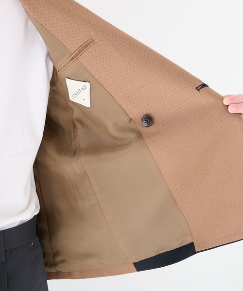 ETHOSENS(エトセンス)の「【ETHOSENS/エトセンス】Layer jacket(テーラードジャケット・メンズ・ブラック/ブラウン・1/2)」の18枚目の写真