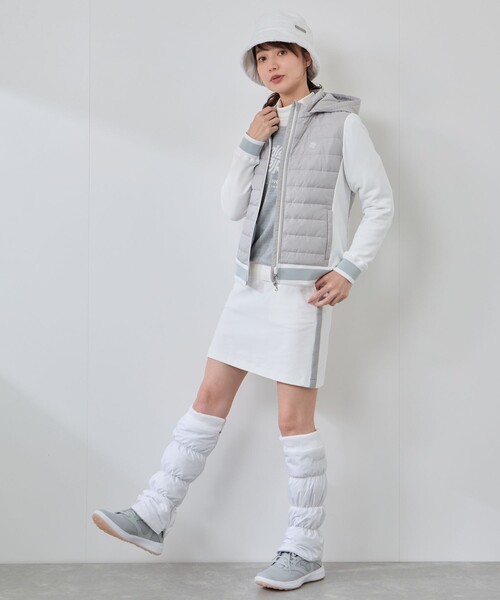 【タグ付き未使用品】JUN&ROPE ホワイトスカート 新品タグ付き ジュン&ロペ ストレッチダウンスカートS ホワイト ゴルフ