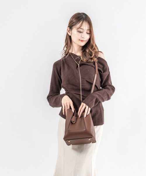 GIANNI NOTARO（ジャンニノターロ）の「【GIANNI NOTARO 】縦長ハンドバッグ　ショルダーバッグ　本革（ショルダーバッグ・レディース・ブラック/ベージュ/ダークブラウン/ブラウン・FREE）」の21枚目の写真