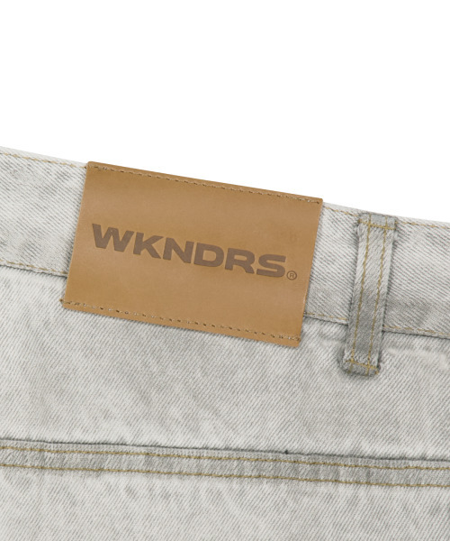 WKNDRS(ウィーキャンドース)の「FACE DENIM PANTS (S.GREY)(デニムパンツ・レディース・その他・MEDIUM/LARGE/X-LARGE/SMALL)」の5枚目の写真