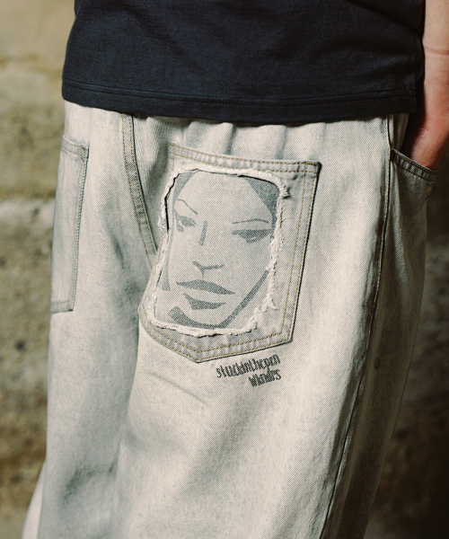 WKNDRS(ウィーキャンドース)の「FACE DENIM PANTS (S.GREY)(デニムパンツ・レディース・その他・MEDIUM/LARGE/X-LARGE/SMALL)」の9枚目の写真