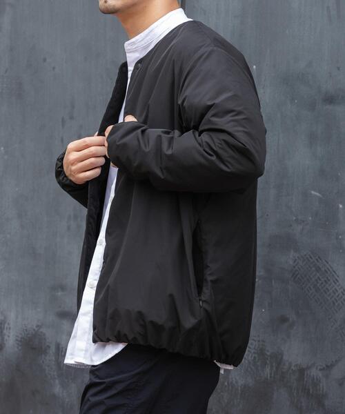 セール】『XLサイズあり』NOUVELLE中綿ノーカラーブルゾン（ブルゾン