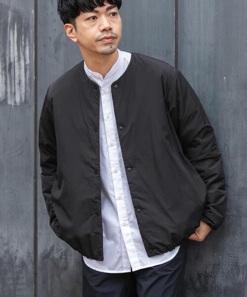 URBAN RESEARCH ROSSO MEN（アーバンリサーチロッソメン）の「『XLサイズあり』NOUVELLE中綿ノーカラーブルゾン（ブルゾン・メンズ・ブラック/チャコールグレー・LARGE/X-LARGE/MEDIUM）」の9枚目の写真