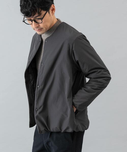 セール】『XLサイズあり』NOUVELLE中綿ノーカラーブルゾン（ブルゾン