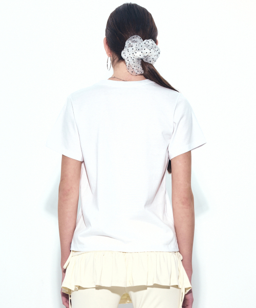 NICK&NICOLE（ニックアンドニコール）の「ROSE NICOLE LABEL SLIM TOP_WHITE GREEN（Tシャツ/カットソー・レディース・その他・FREE）」の3枚目の写真