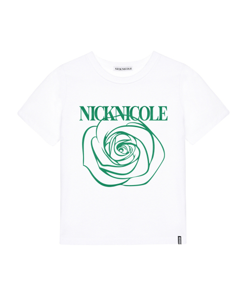 NICK&NICOLE（ニックアンドニコール）の「ROSE NICOLE LABEL SLIM TOP_WHITE GREEN（Tシャツ/カットソー・レディース・その他・FREE）」の4枚目の写真