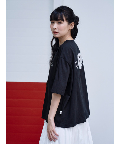 THE GREEN LAB（ザグリーンラボ）の「ハートキャットレース半袖Tシャツ[ブラック]（Tシャツ/カットソー・レディース・その他・FREE）」の4枚目の写真