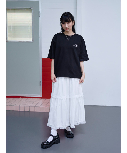 THE GREEN LAB（ザグリーンラボ）の「ハートキャットレース半袖Tシャツ[ブラック]（Tシャツ/カットソー・レディース・その他・FREE）」の7枚目の写真