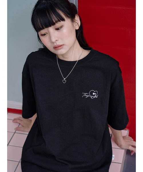 THE GREEN LAB（ザグリーンラボ）の「ハートキャットレース半袖Tシャツ[ブラック]（Tシャツ/カットソー・レディース・その他・FREE）」の8枚目の写真
