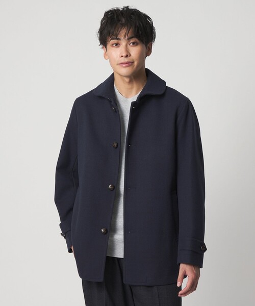A DAY IN THE LIFE UNITED ARROWS(アデイインザライフユナイテッドアローズ)の「ニットメルトン ショールカラーコート<A DAY IN THE LIFE>(その他アウター・メンズ・ネイビー/ブラウン系/ダークグレー・L/M/XL/S)」の3枚目の写真