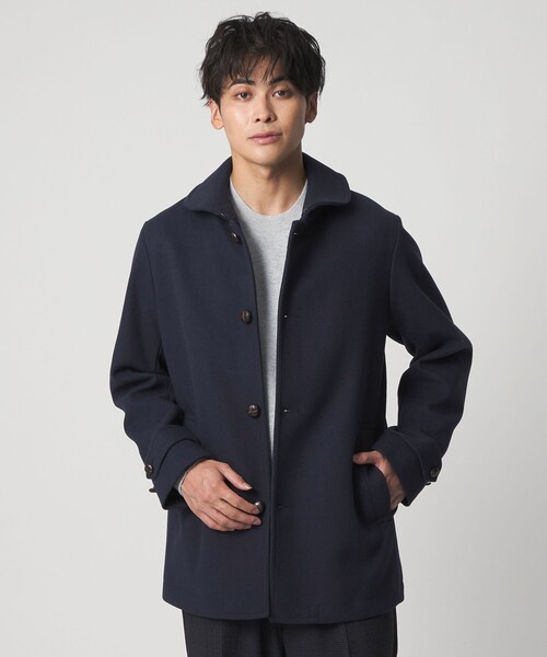 A DAY IN THE LIFE UNITED ARROWS(アデイインザライフユナイテッドアローズ)の「ニットメルトン ショールカラーコート<A DAY IN THE LIFE>(その他アウター・メンズ・ネイビー/ブラウン系/ダークグレー・L/M/XL/S)」の4枚目の写真