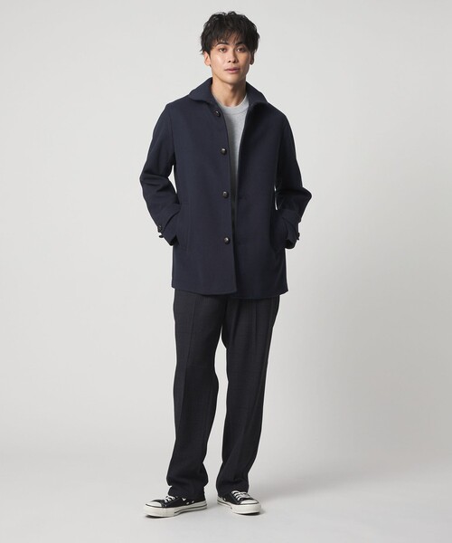 セール】ニットメルトン ショールカラーコート＜A DAY IN THE LIFE