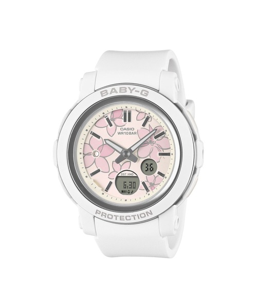 BABY-G(ベイビージー)の「BGA-290シリーズ / BGA-290FL-7AJF(アナログ腕時計・レディース・ホワイト×ピンク・FREE)」の1枚目の写真