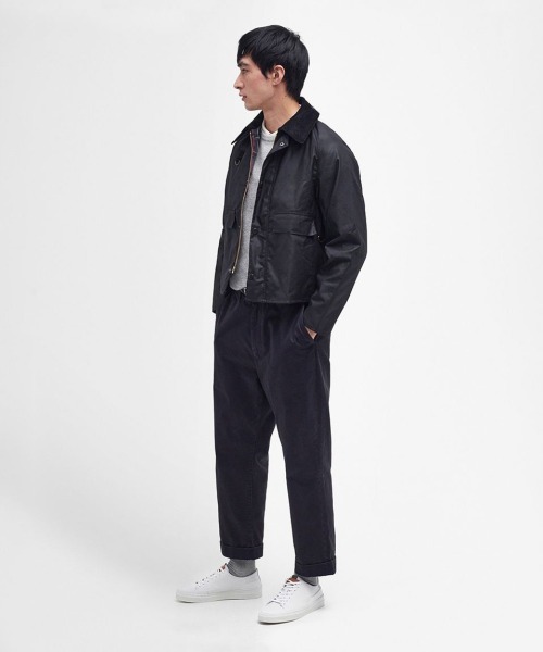Kinetics(キネティクス)の「Barbour Spey Wax Short Jacket(バブアー スペイ ワックス ショート ジャケット)(ブルゾン・メンズ・ブラック系・X-SMALL/SMALL/MEDIUM)」の5枚目の写真