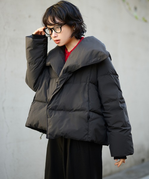 LAULEN（ローレン）の「2way collar short down coat /2wayカラー