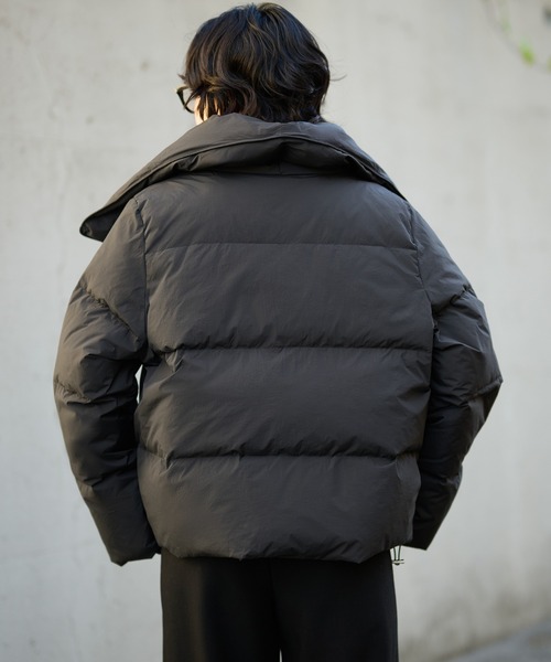 LAULEN（ローレン）の「2way collar short down coat /2wayカラーショートダウンコート（ダウンジャケット/コート・レディース・ブラック/ブラウン・FREE）」の5枚目の写真