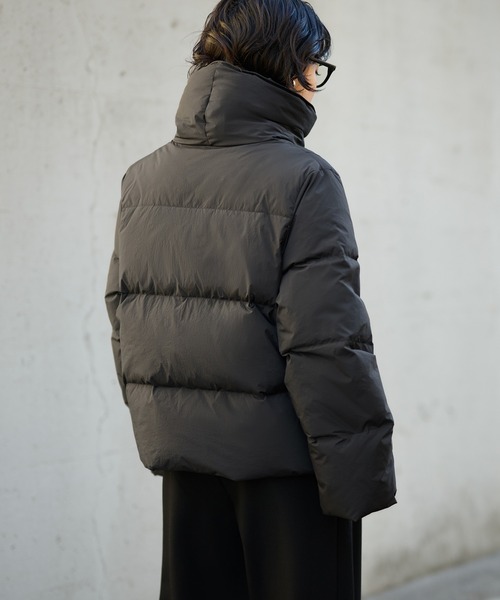 LAULEN（ローレン）の「2way collar short down coat /2wayカラーショートダウンコート（ダウンジャケット/コート・レディース・ブラック/ブラウン・FREE）」の8枚目の写真