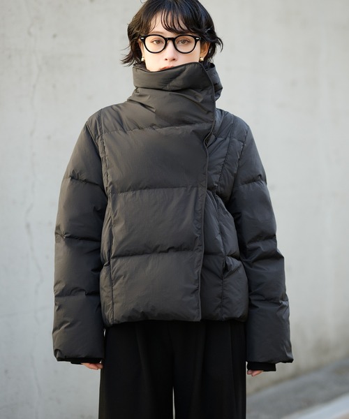 LAULEN（ローレン）の「2way collar short down coat /2wayカラーショートダウンコート（ダウンジャケット/コート・レディース・ブラック/ブラウン・FREE）」の10枚目の写真