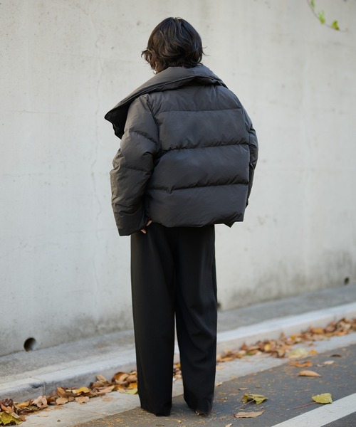 LAULEN（ローレン）の「2way collar short down coat /2wayカラーショートダウンコート（ダウンジャケット/コート・レディース・ブラック/ブラウン・FREE）」の14枚目の写真