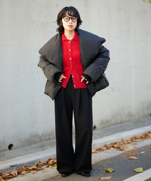 LAULEN（ローレン）の「2way collar short down coat /2wayカラーショートダウンコート（ダウンジャケット/コート・レディース・ブラック/ブラウン・FREE）」の16枚目の写真