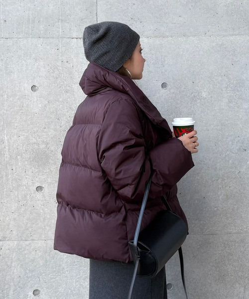 LAULEN（ローレン）の「2way collar short down coat /2wayカラーショートダウンコート（ダウンジャケット/コート・レディース・ブラック/ブラウン・FREE）」の17枚目の写真