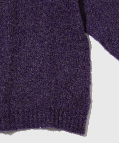 Laurence J Smith（ローレンスジェイスミス）の「【LAURENCE J.SMITH for WILD LIFE TAILOR】EX SHAGGY CREWNECK（ニット/セーター・メンズ・チャコールグレー/その他/ダークラベンダー・XL/M/L）」の9枚目の写真