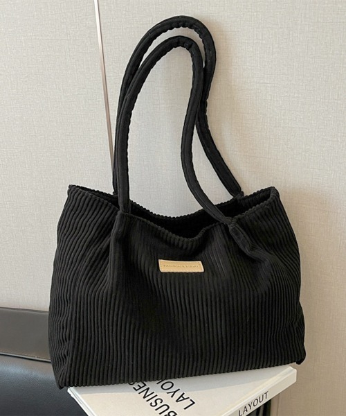Miniministore(ミニミニストア)の「トートバッグ レディース コーデュロイ(トートバッグ・レディース・ブラック/カーキ/マスタード/グレー/オフホワイト・FREE)」の10枚目の写真