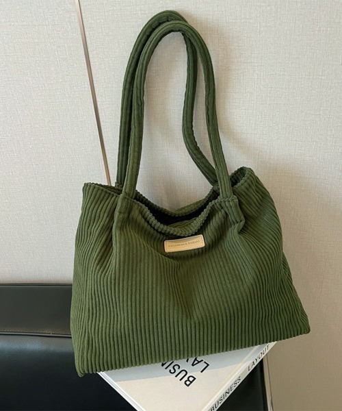 Miniministore(ミニミニストア)の「トートバッグ レディース コーデュロイ(トートバッグ・レディース・ブラック/カーキ/マスタード/グレー/オフホワイト・FREE)」の12枚目の写真