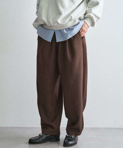 CRAFT STANDARD BOUTIQUE（クラフトスタンダードブティック）の「ウールライクポリツイルカーブパンツ（その他パンツ・メンズ・ベージュ/ブラウン/ブラック/グレー・S/M/L）」の3枚目の写真