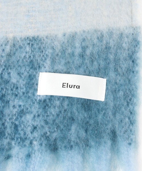 Elura（エルーラ）の「パネルチェックマフラー/591466（マフラー・レディース・ブルー/ベージュ・ONE SIZE）」の5枚目の写真