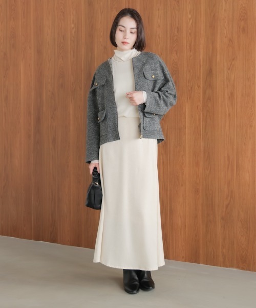 Bou Jeloud(ブージュルード)の「シアーベロアインナー(Tシャツ/カットソー・レディース・オフホワイト/グレー/グリーン/ブラック・FREE)」の8枚目の写真