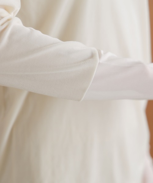 Bou Jeloud(ブージュルード)の「シアーベロアインナー(Tシャツ/カットソー・レディース・オフホワイト/グレー/グリーン/ブラック・FREE)」の12枚目の写真