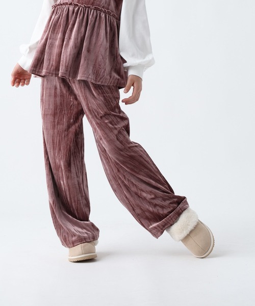 BAYFLOW（ベイフロー）の「[セットアップで着用可能☆]ベロアワイドパンツ(KIDS)（その他パンツ・キッズ・ブラウン系2/ブラック系1/ピンク・120cm/130cm/140cm/150cm）」の8枚目の写真