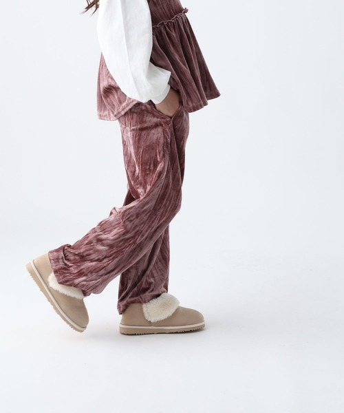 BAYFLOW（ベイフロー）の「[セットアップで着用可能☆]ベロアワイドパンツ(KIDS)（その他パンツ・キッズ・ブラウン系2/ブラック系1/ピンク・120cm/130cm/140cm/150cm）」の9枚目の写真