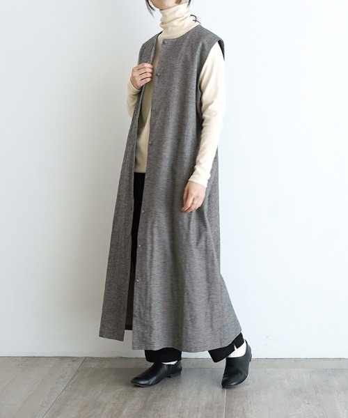 オオカミとフクロウ（オオカミとフクロウ）の「フクロウとたなびく千鳥のスローダンス（ワンピース・レディース・ブラック系その他/ベージュ系その他・FREE）」の9枚目の写真