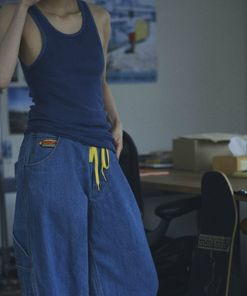 SEDAN ALL-PURPOSE（セダンオールパーパス）の「【Dickies(R) x  SEDAN ALL-PURPOSE(R)】Baggy Fit Painter Pants（その他パンツ・メンズ・ブルー/ブラック・MEDIUM/X-LARGE/LARGE）」の4枚目の写真