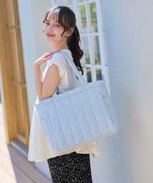 ノベルティ　ペールブルー キルティング　バッグ　新品未使用 バッグ（ブルー・ネイビー/青色系・キルティング）ファッション通販